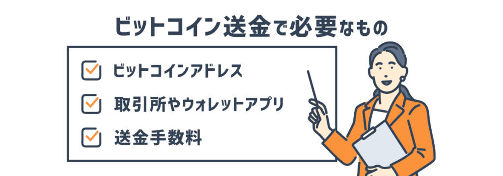 ビットコイン送金で必要なもの