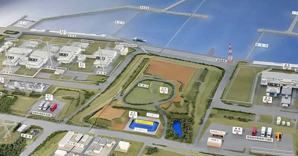 柏崎刈羽原発の模型（筆者撮影）