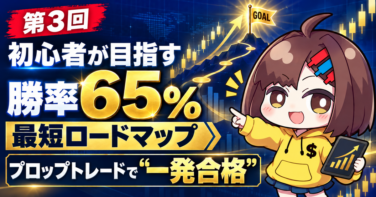 初心者が目指す「勝率65％」への最短ロードマップ…プロップトレードで「一発合格」を狙うべき理由